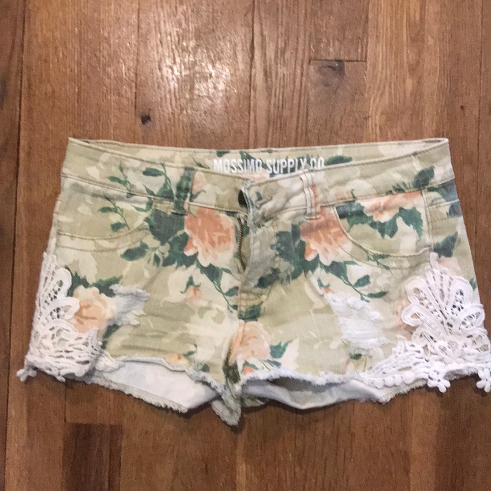 Mossimo Juniors Multicolored Lace Shorts